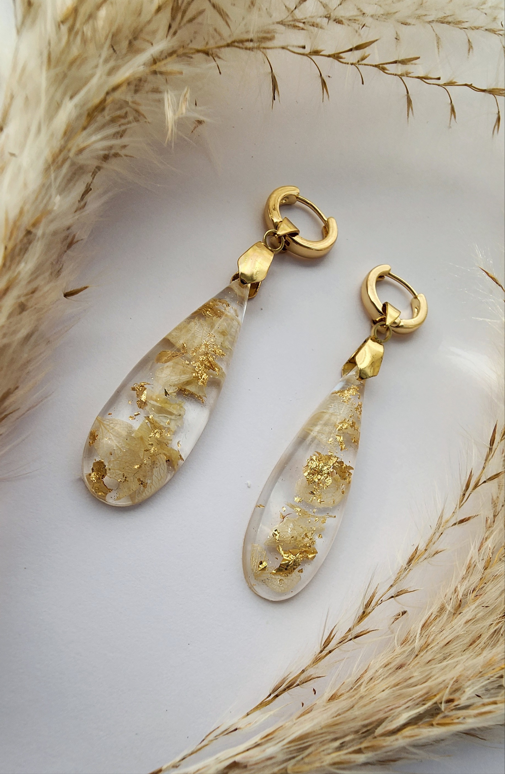 Large Tear Drop- Black and Gold Collection